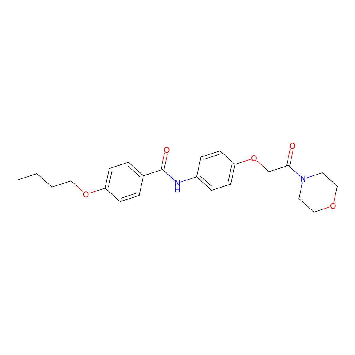 4-butoxy-N-[4-(2-morpholin-4-yl-2-oxoethoxy)phenyl]benzamide molecular structure, CAS 497837-56-6