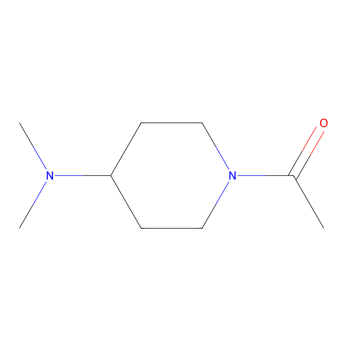1-(4-(Dimethylamino)piperidin-1-yl)ethanone molecular structure, CAS 497838-40-1