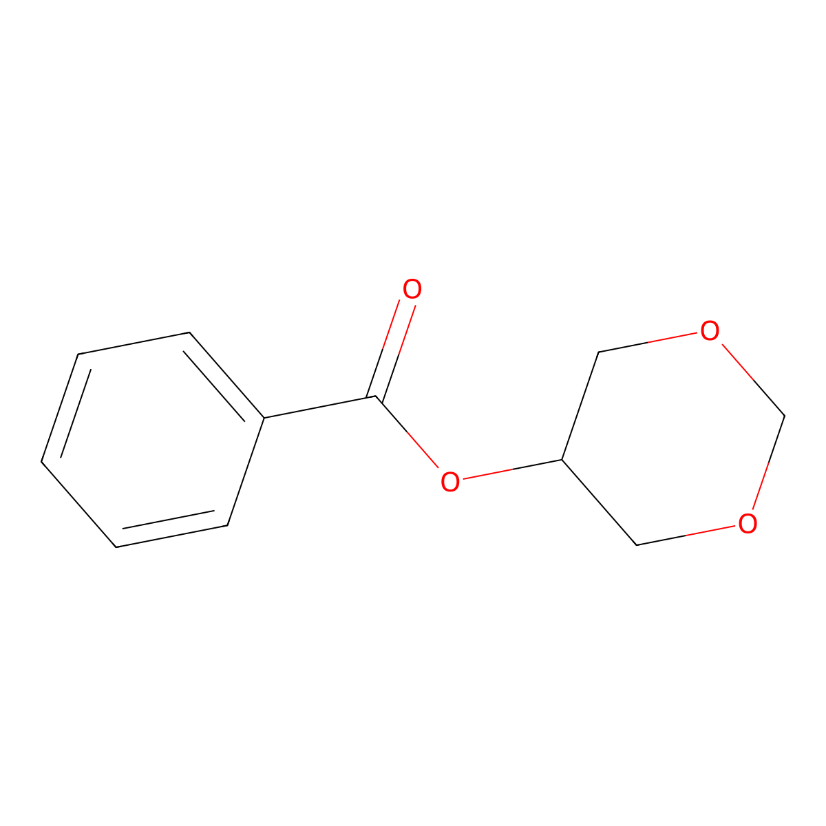 1,3-Dioxan-5-ol benzoate molecular structure, CAS 49784-60-3