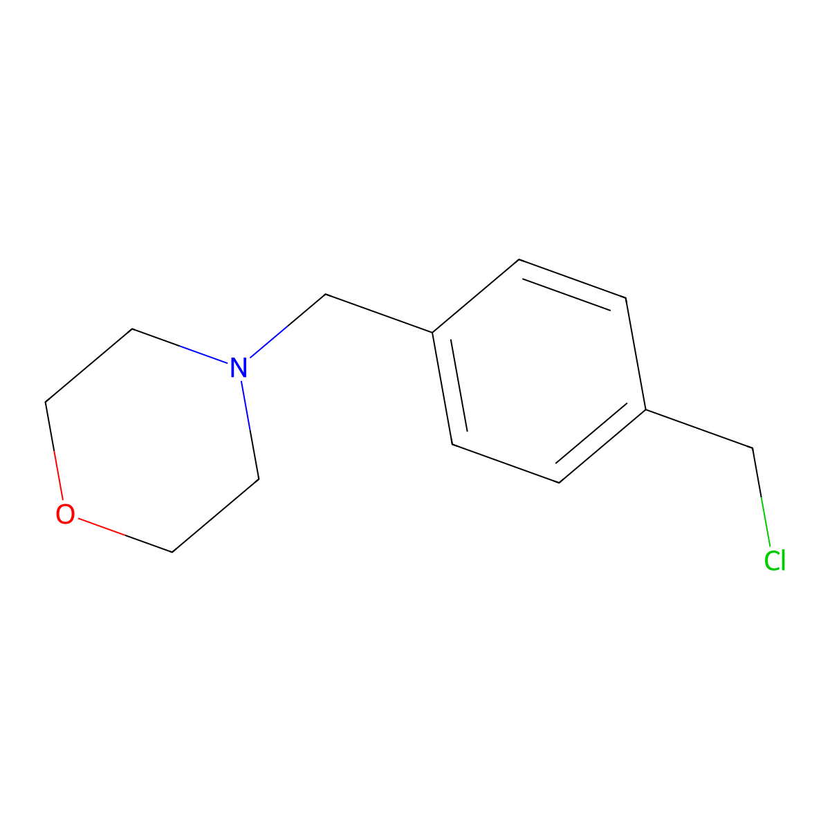4-(4-(Chloromethyl)benzyl)morpholine molecular structure, CAS 497843-73-9