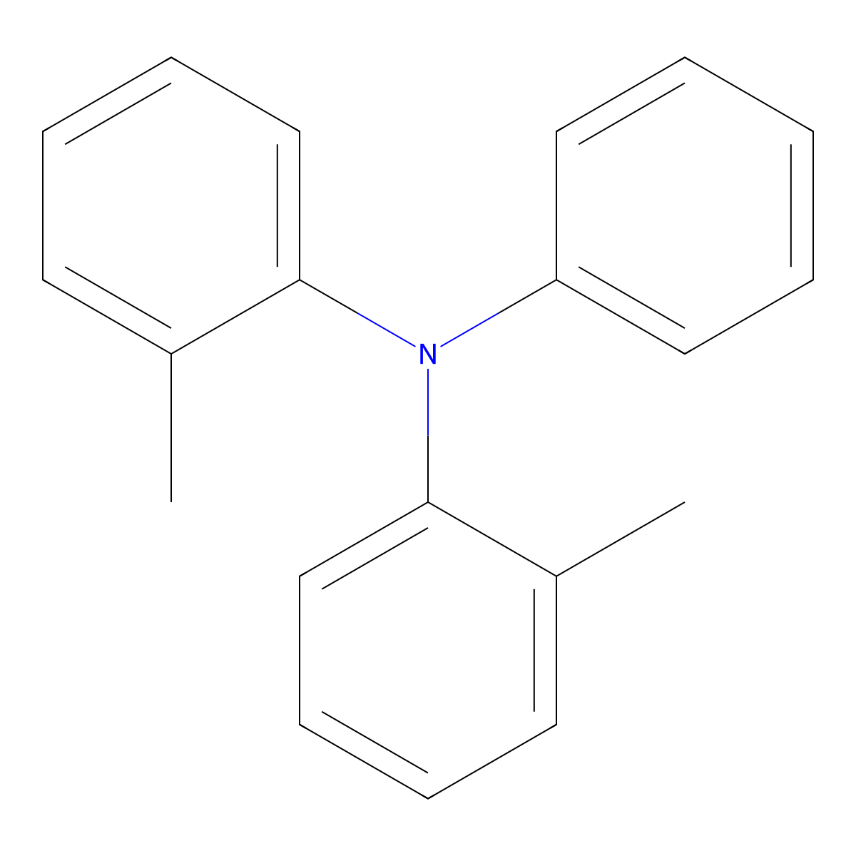2-Methyl-N-(2-methylphenyl)-N-phenylaniline molecular structure, CAS 49785-66-2