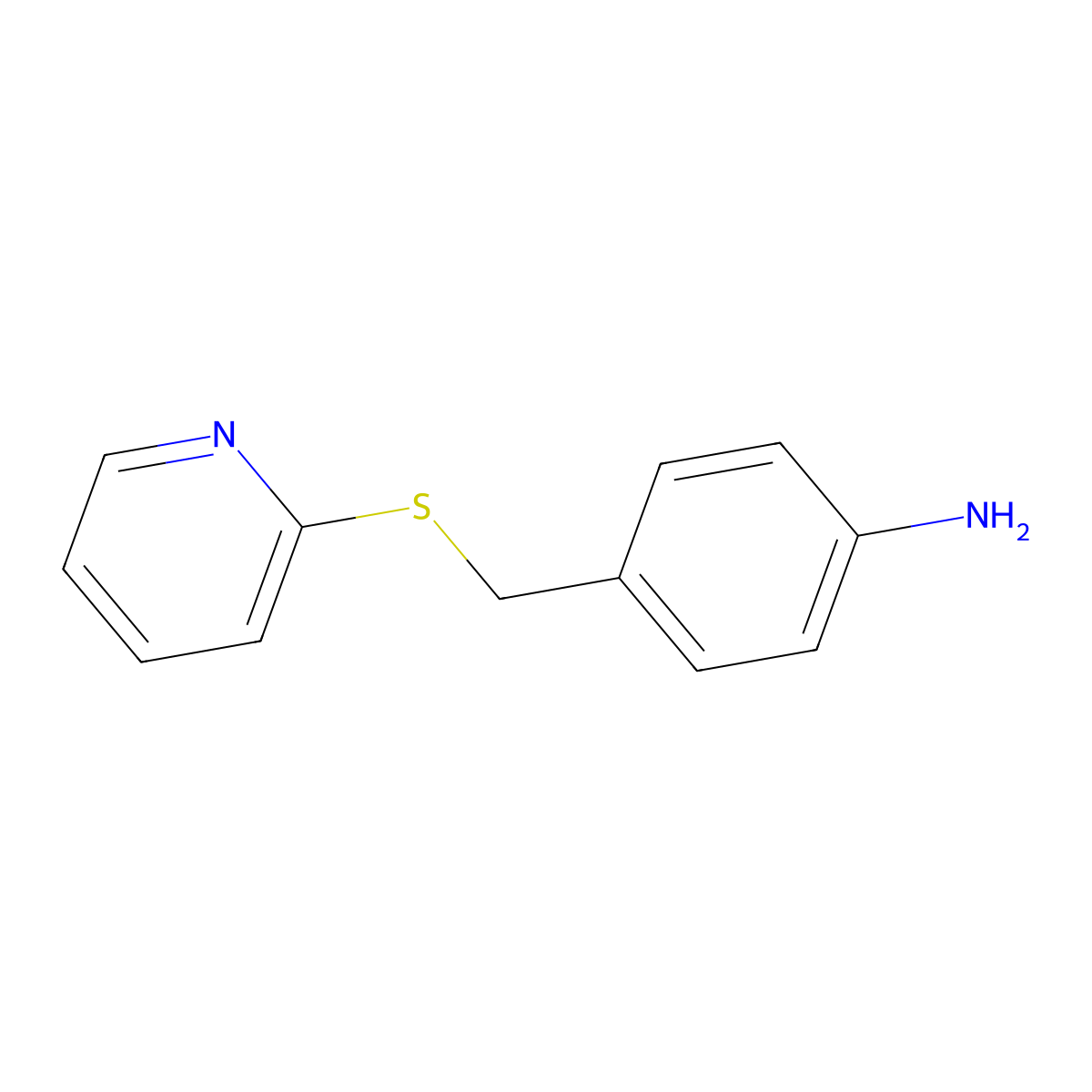 4-[(Pyridin-2-ylsulfanyl)methyl]aniline molecular structure, CAS 497851-93-1