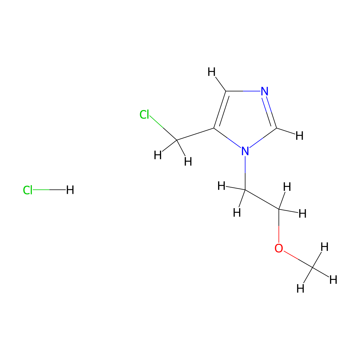 5-(Chloromethyl)-1-(2-methoxyethyl)-1H-imidazole hydrochloride molecular structure, CAS 497853-70-0