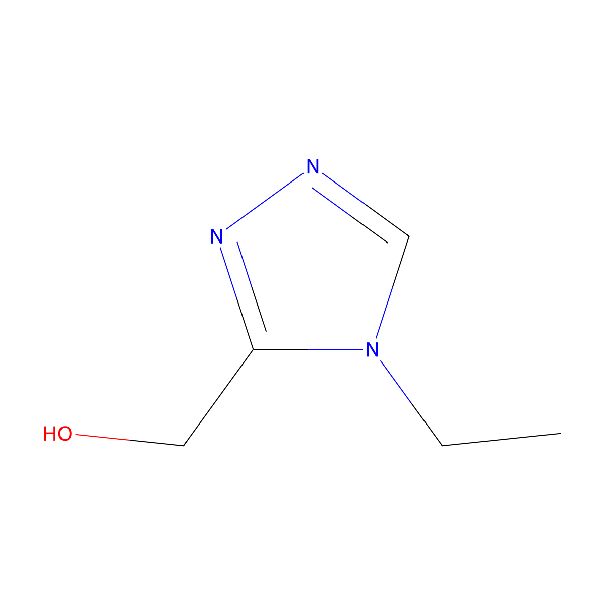(4-ethyl-4H-1,2,4-triazol-3-yl)methanol molecular structure, CAS 497854-98-5