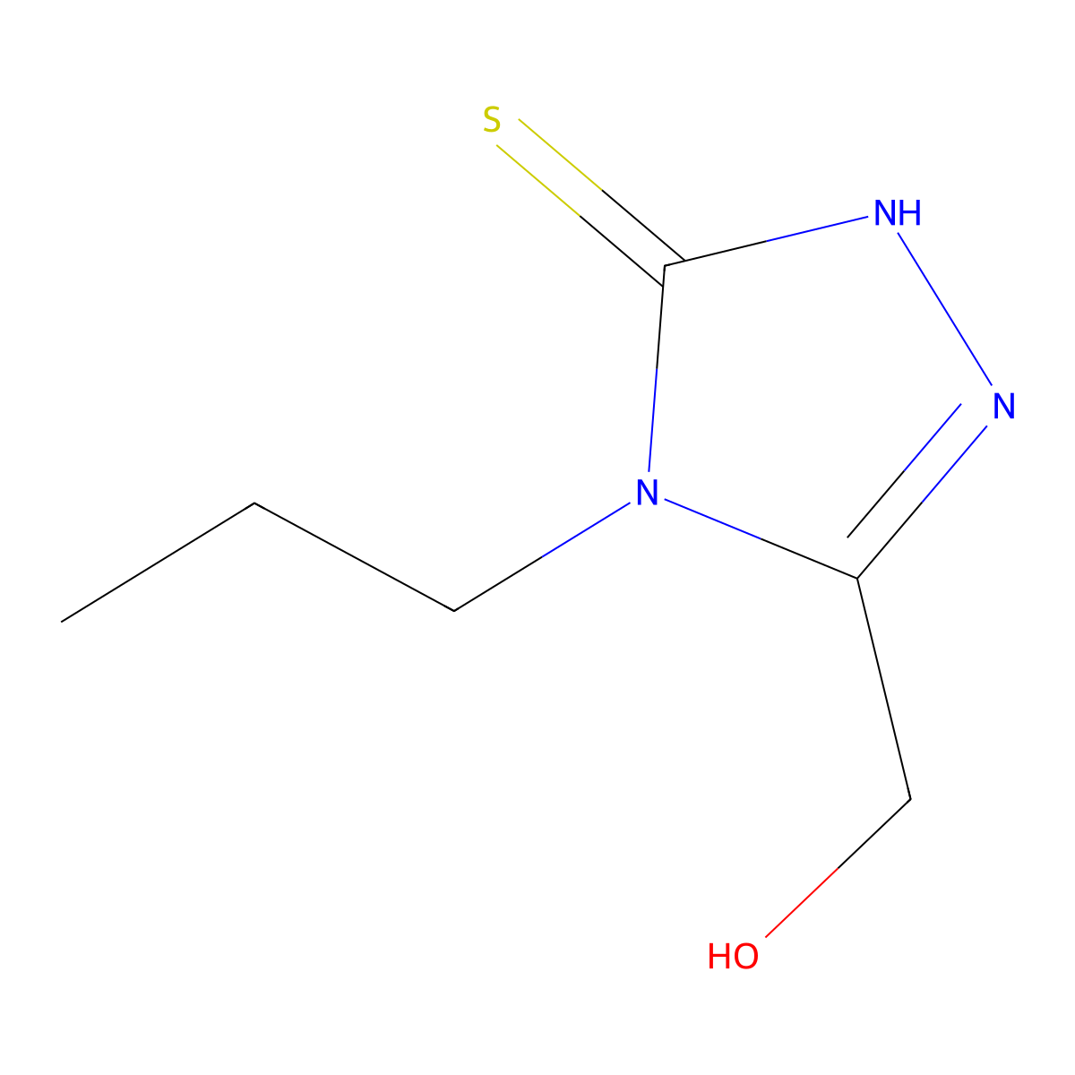 (4-propyl-5-sulfanyl-4H-1,2,4-triazol-3-yl)methanol molecular structure, CAS 497854-99-6