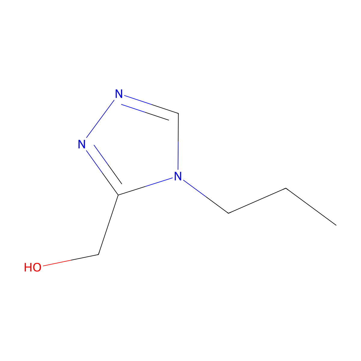 4-Propyl-4H-1,2,4-triazole-3-methanol molecular structure, CAS 497855-00-2