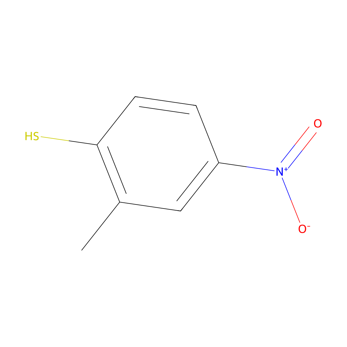 2-Methyl-4-nitrobenzenethiol molecular structure, CAS 497855-56-8