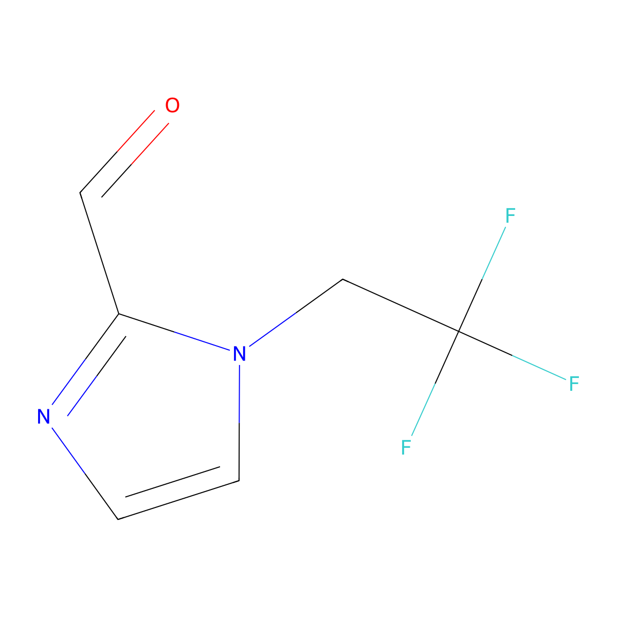 1-(2,2,2-trifluoroethyl)-1H-imidazole-2-carbaldehyde molecular structure, CAS 497855-74-0