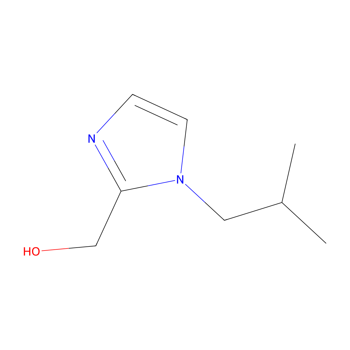 2-Hydroxymethyl-1-isobutylimidazole molecular structure, CAS 497855-77-3
