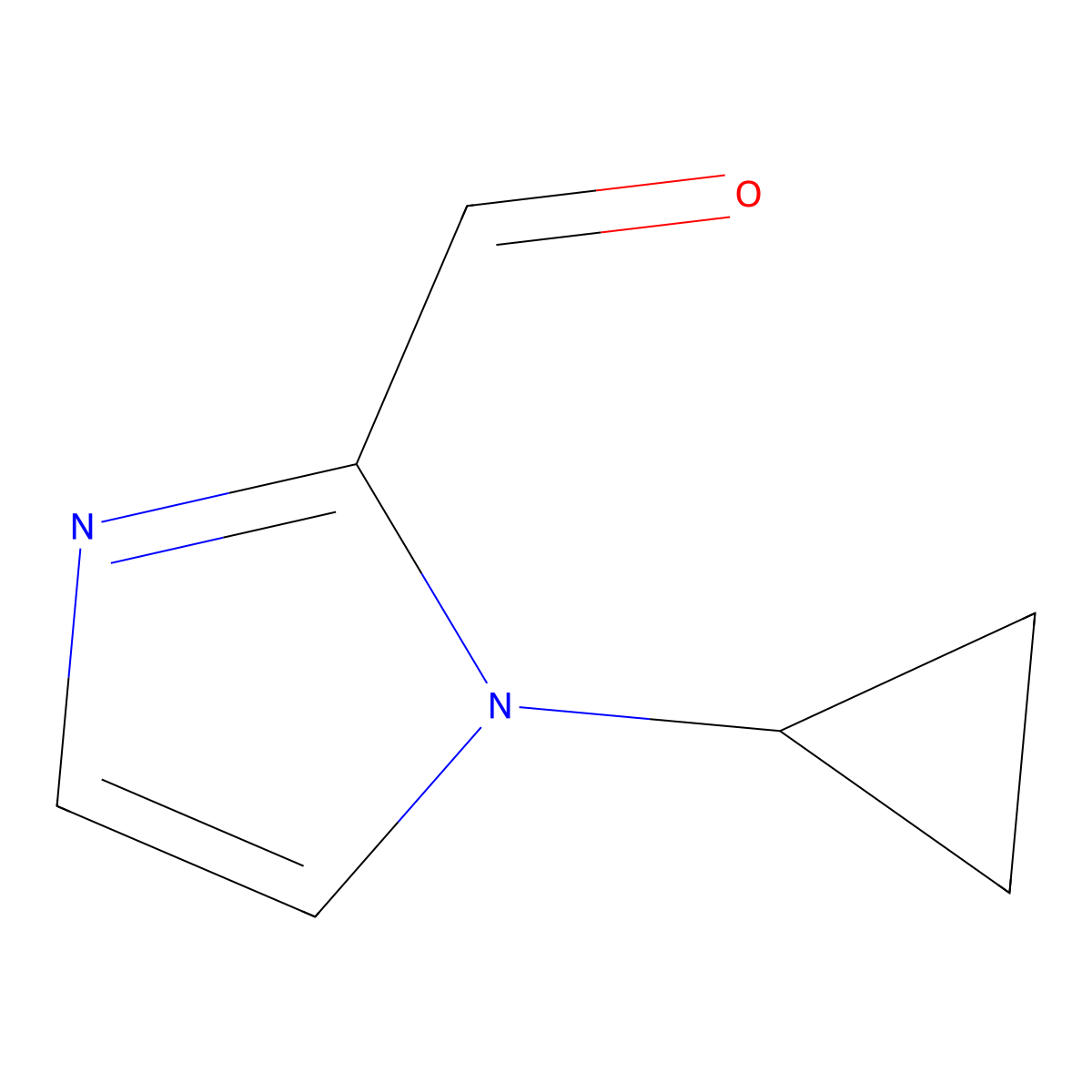 1-cyclopropyl-1H-imidazole-2-carbaldehyde molecular structure, CAS 497855-86-4