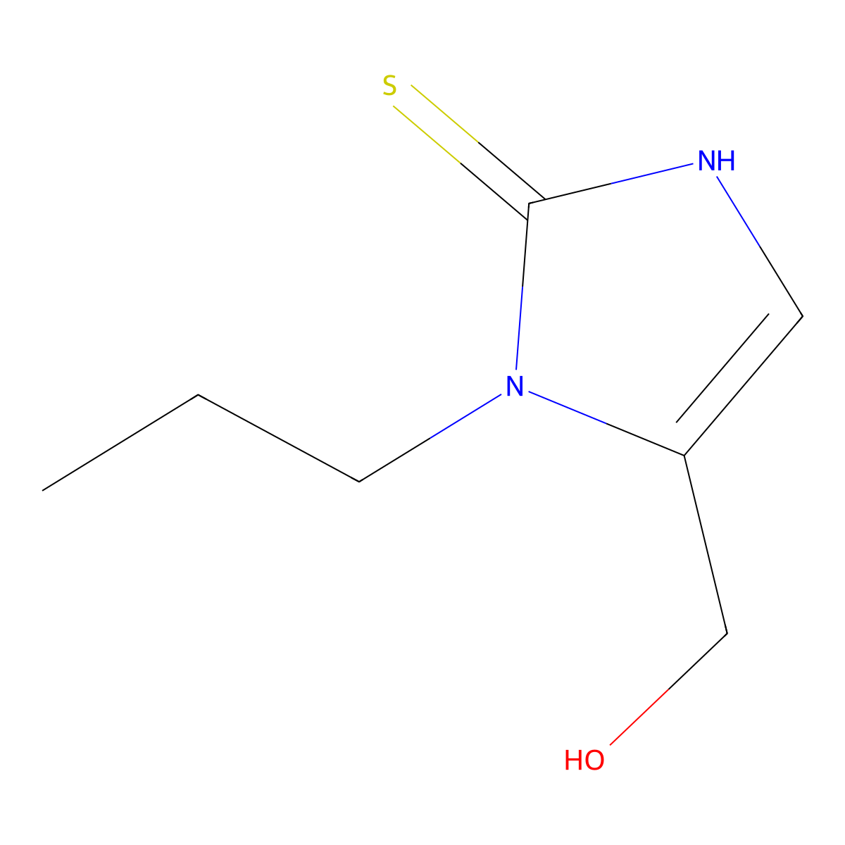 (2-mercapto-1-propyl-1H-imidazol-5-yl)methanol molecular structure, CAS 497855-87-5