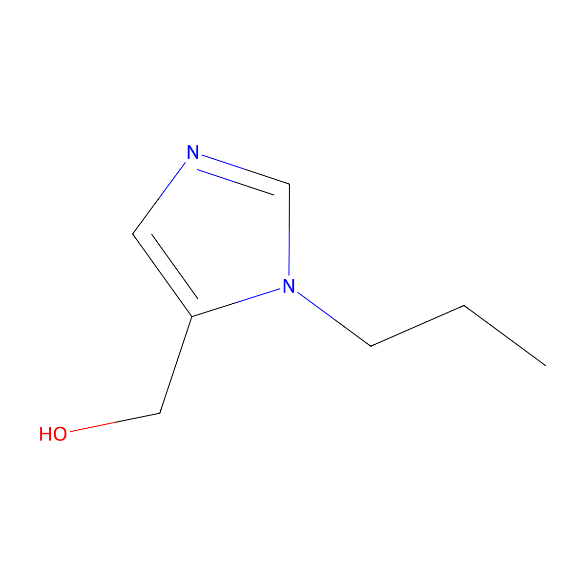 (1-propyl-1H-imidazol-5-yl)methanol molecular structure, CAS 497855-88-6