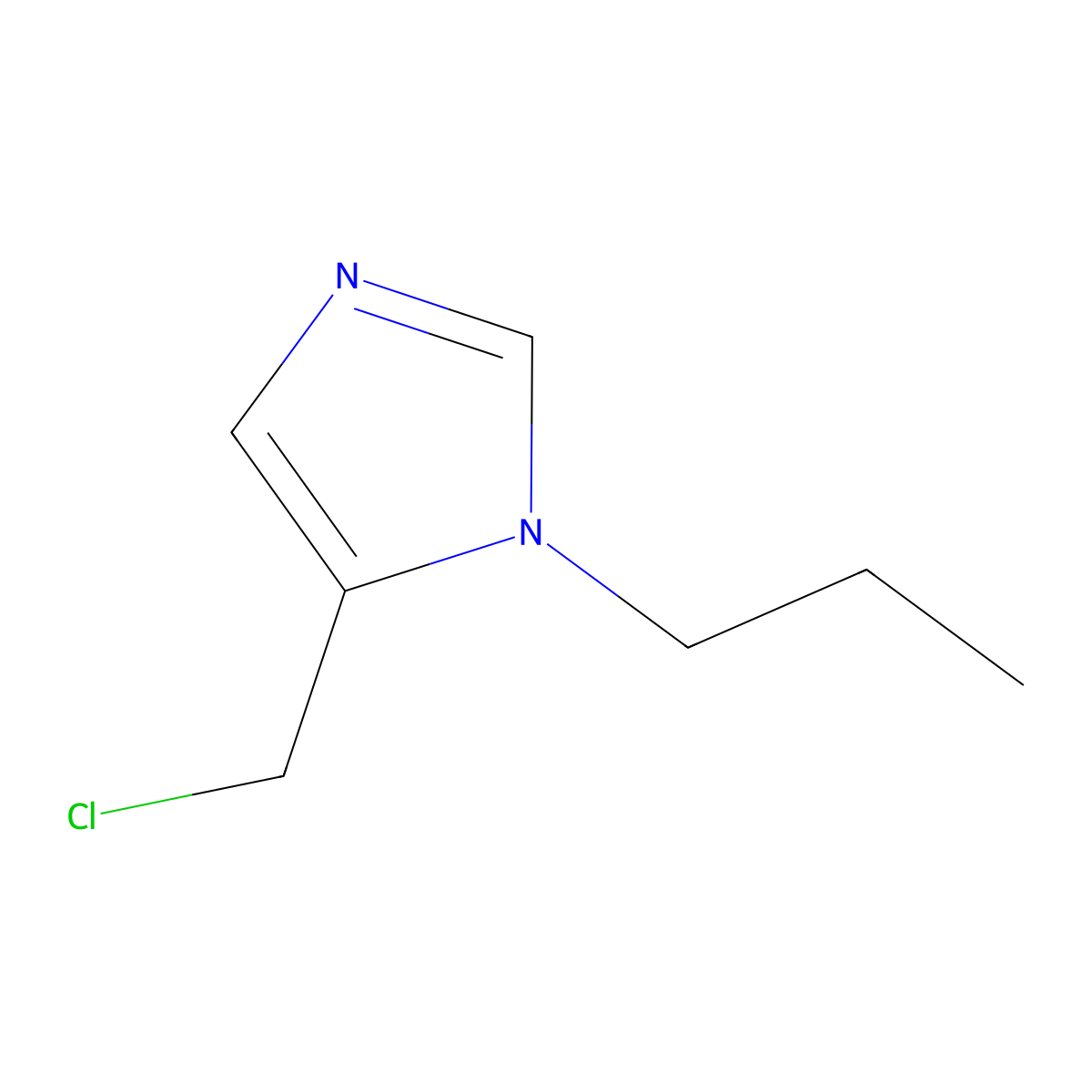 5-(chloromethyl)-1-propyl-1H-imidazole molecular structure, CAS 497856-40-3