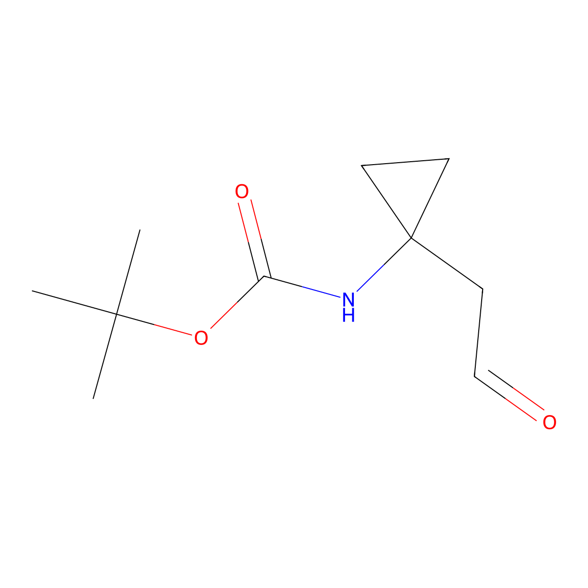 tert-Butyl (1-(2-oxoethyl)cyclopropyl)carbamate molecular structure, CAS 497861-78-6