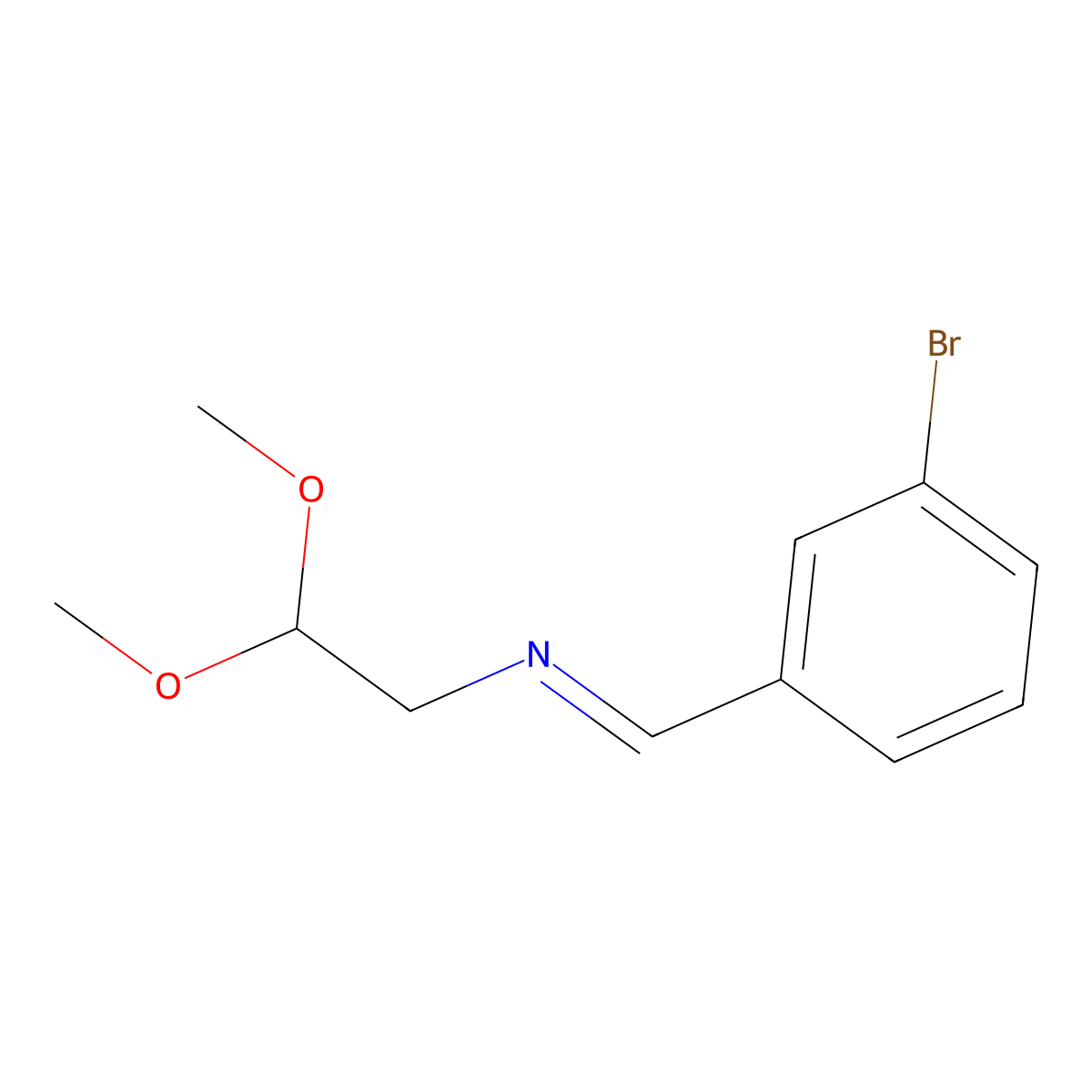 N-[(3-Bromophenyl)methylene]-2,2-dimethoxyethanamine molecular structure, CAS 497863-61-3