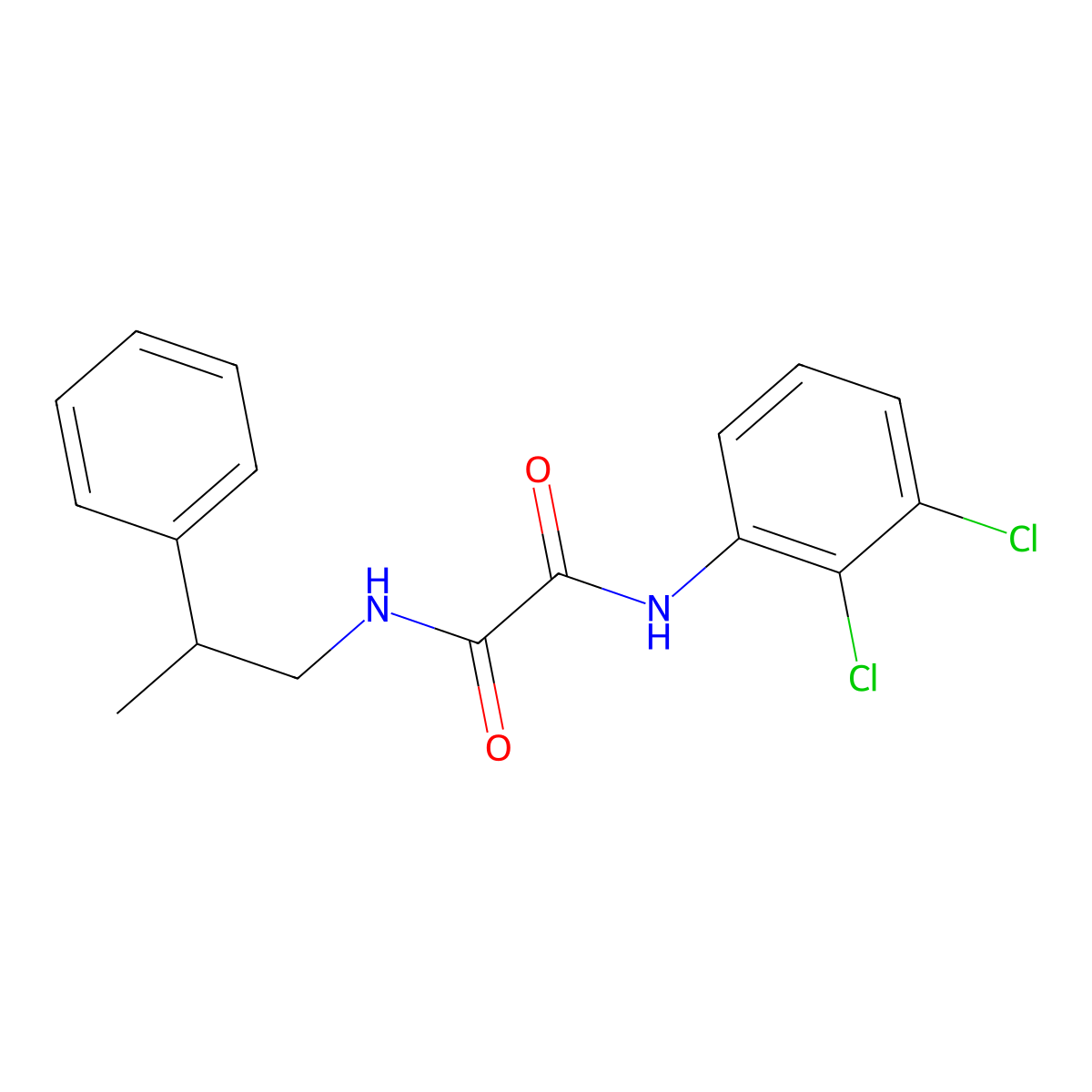 N'-(2,3-dichlorophenyl)-N-(2-phenylpropyl)oxamide molecular structure, CAS 497866-04-3