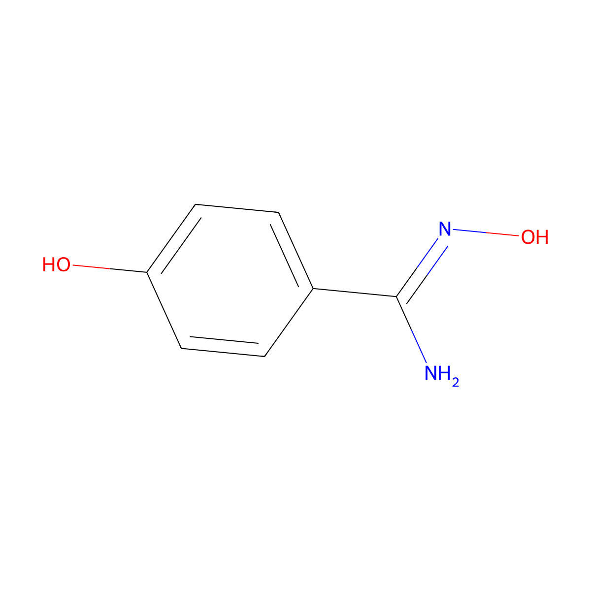 N',4-dihydroxybenzenecarboximidamide molecular structure, CAS 49787-00-0
