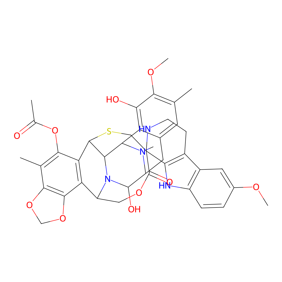 Lurbinectedin molecular structure, CAS 497871-47-3