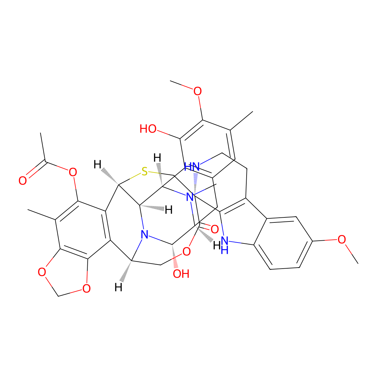Lurbinectedin molecular structure, CAS 497871-47-3