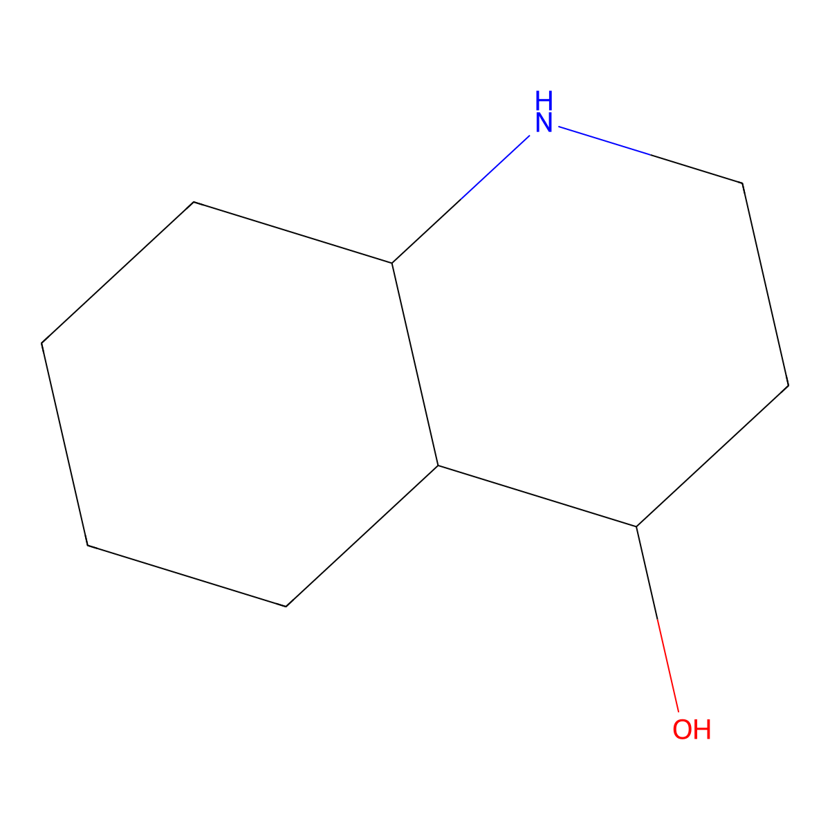 Decahydroquinolin-4-ol molecular structure, CAS 49788-04-7