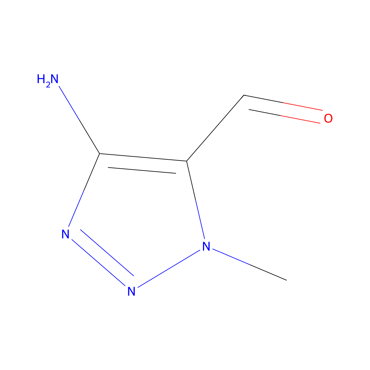 4-amino-1-methyl-1H-1,2,3-triazole-5-carbaldehyde molecular structure, CAS 49789-92-6