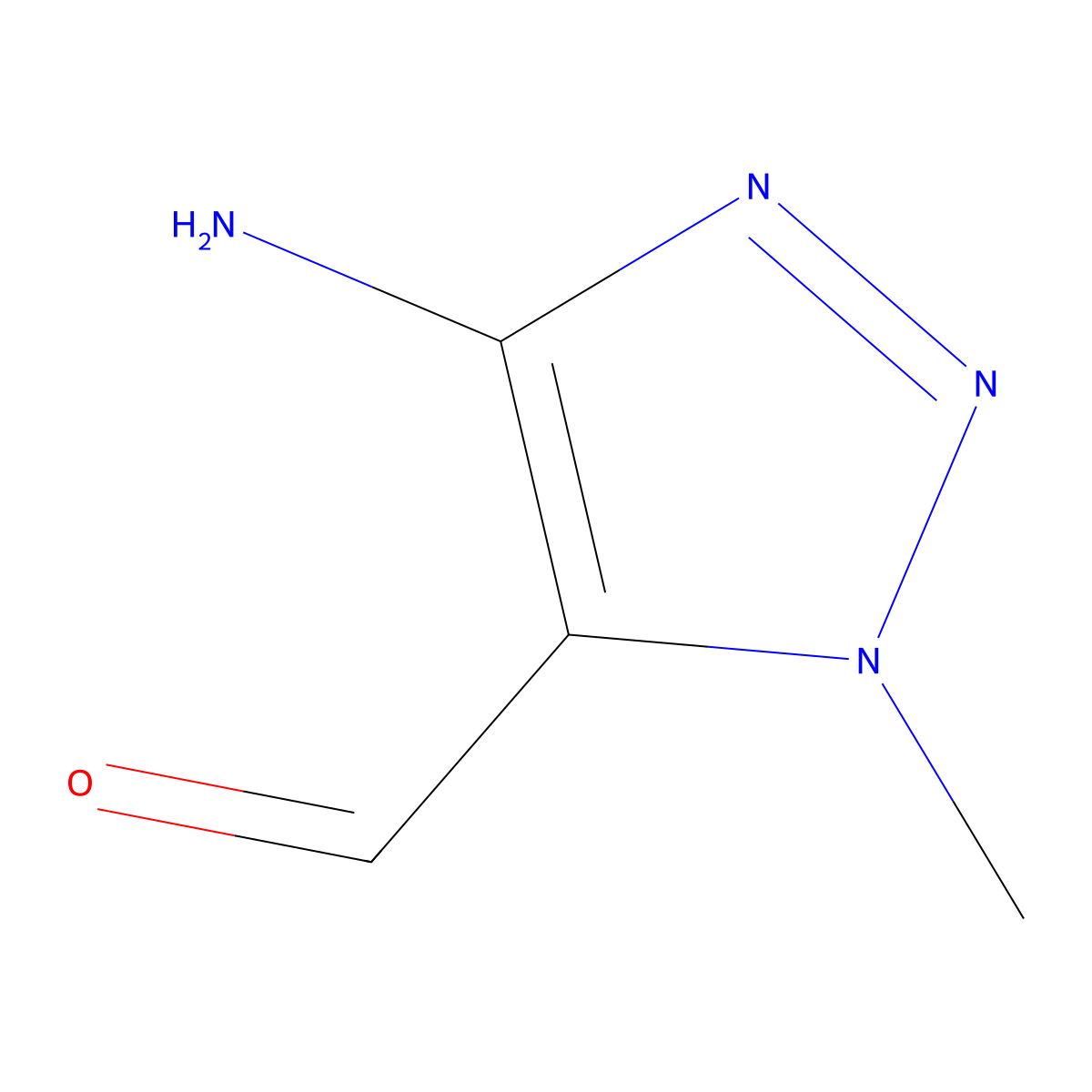 4-amino-1-methyl-1H-1,2,3-triazole-5-carbaldehyde molecular structure, CAS 49789-92-6
