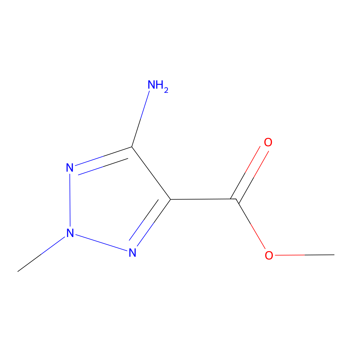 methyl5-amino-2-methyl-2H-1,2,3-triazole-4-carboxylate molecular structure, CAS 49789-97-1
