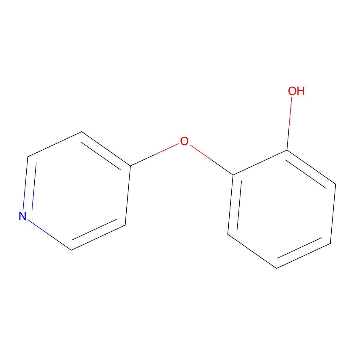 2-(Pyridin-4-yloxy)phenol molecular structure, CAS 4979-03-7