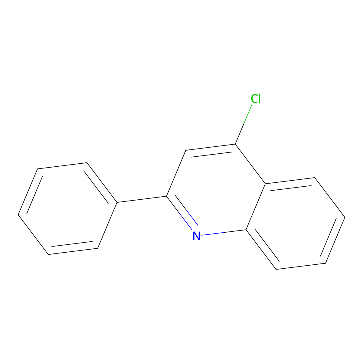 4-Chloro-2-phenylquinoline molecular structure, CAS 4979-79-7