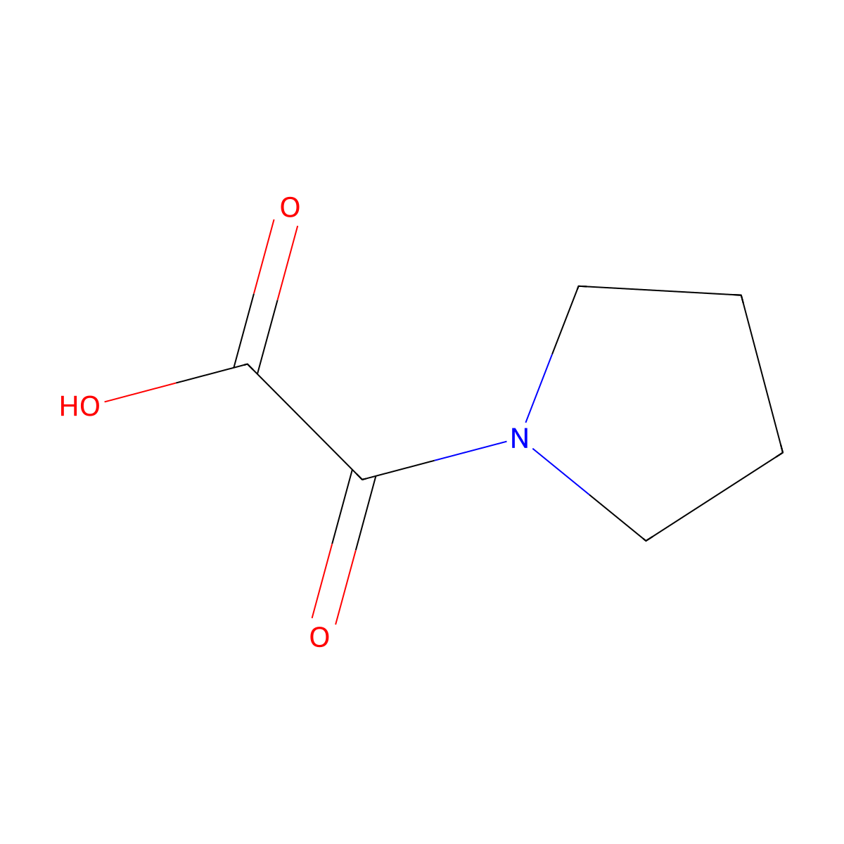 Oxo(pyrrolidin-1-yl)acetic acid molecular structure, CAS 49791-37-9