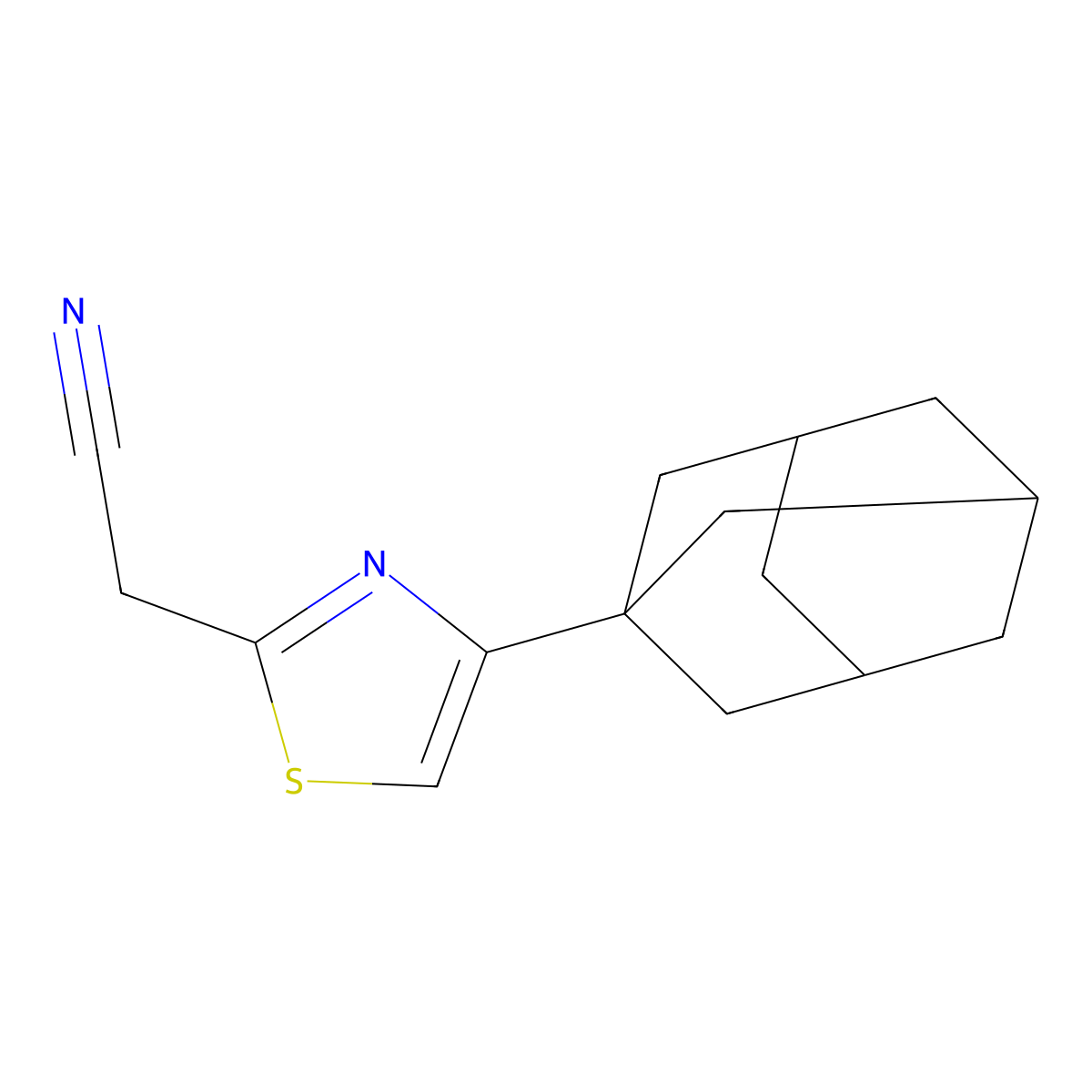 [4-(1-Adamantyl)-1,3-thiazol-2-yl]acetonitrile molecular structure, CAS 497933-44-5