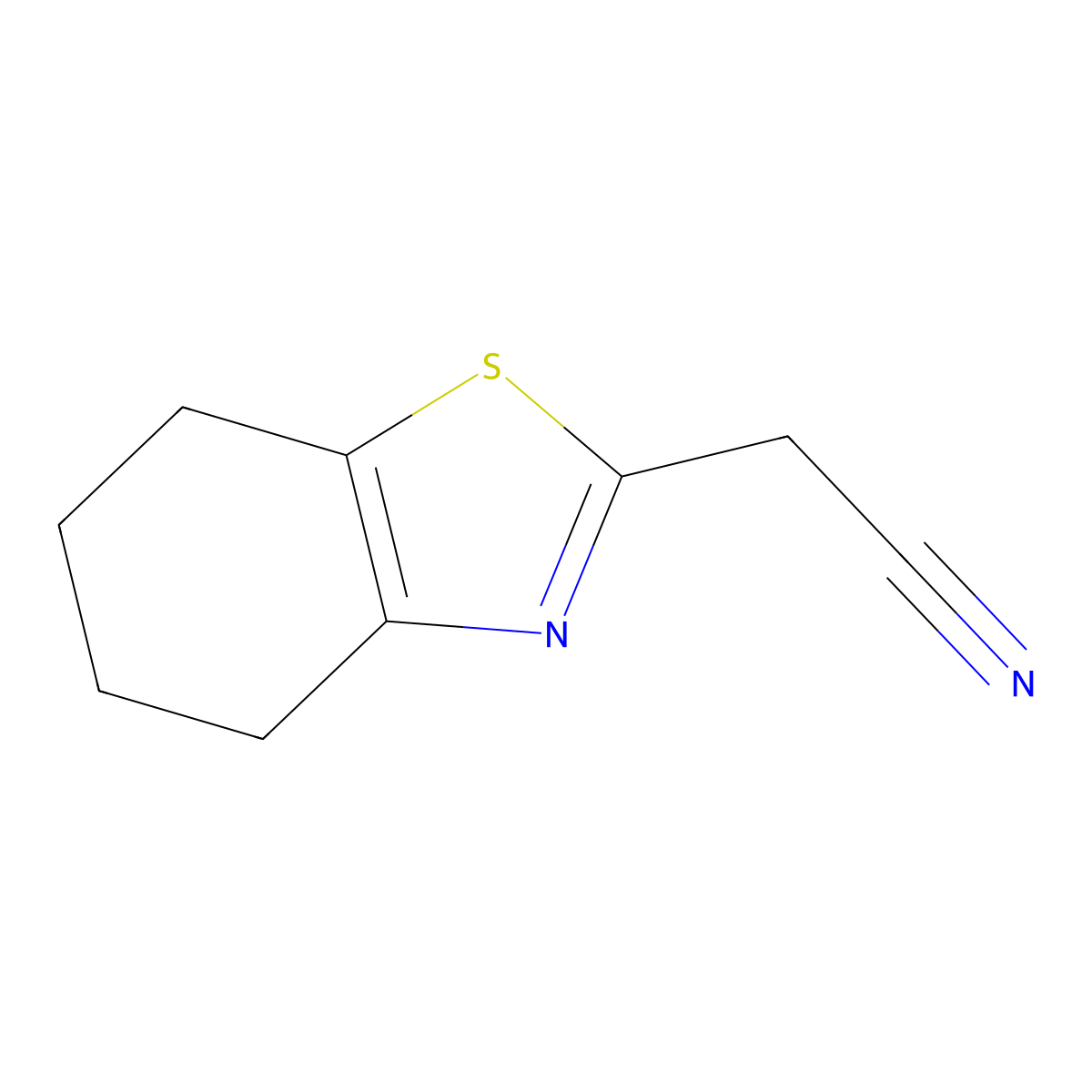 (4,5,6,7-Tetrahydro-1,3-benzothiazol-2-yl)acetonitrile molecular structure, CAS 497933-46-7