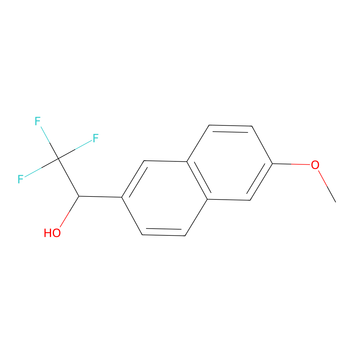 2,2,2-Trifluoro-1-(6-methoxynaphthalen-2-yl)ethanol molecular structure, CAS 497937-74-3
