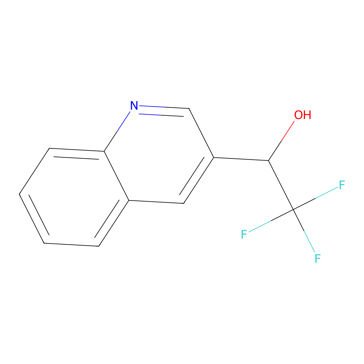 3-Quinolinemethanol, alpha-(trifluoromethyl)- molecular structure, CAS 497937-75-4