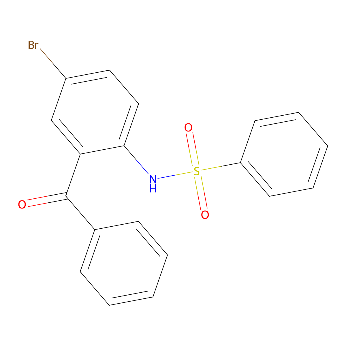 N-(2-benzoyl-4-bromophenyl)benzenesulfonamide molecular structure, CAS 497940-55-3