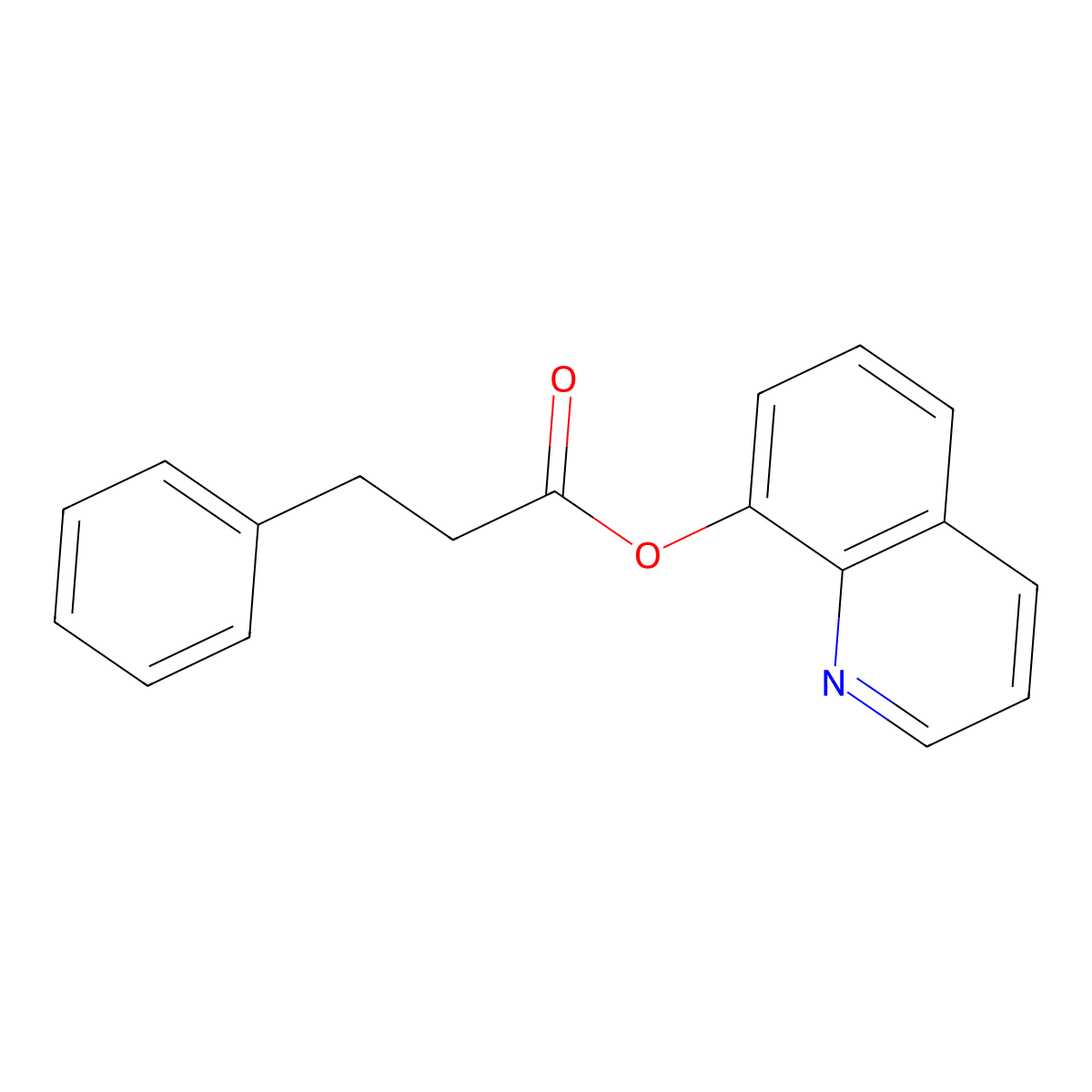 Quinolin-8-yl 3-phenylpropanoate molecular structure, CAS 497942-55-9