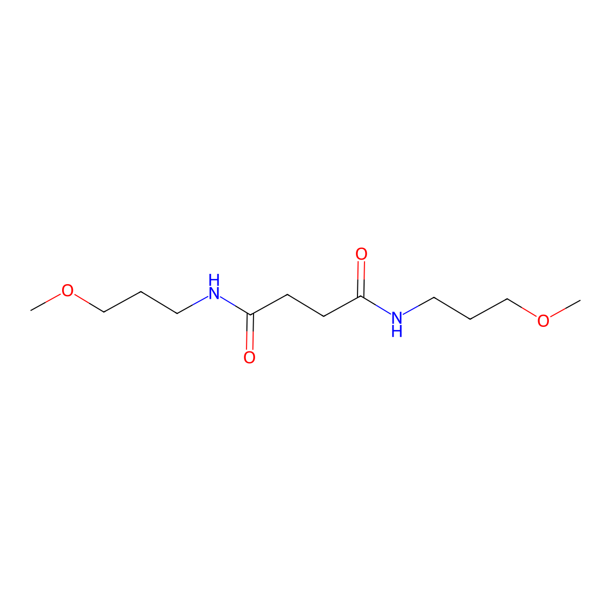 N,N'-bis(3-methoxypropyl)butanediamide molecular structure, CAS 497944-76-0