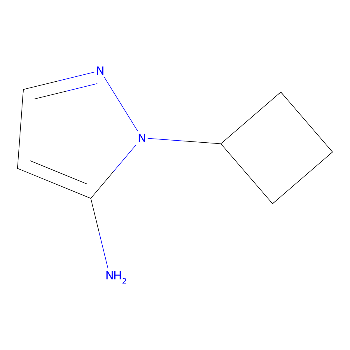 1-cyclobutyl-1H-pyrazol-5-amine molecular structure, CAS 497947-61-2