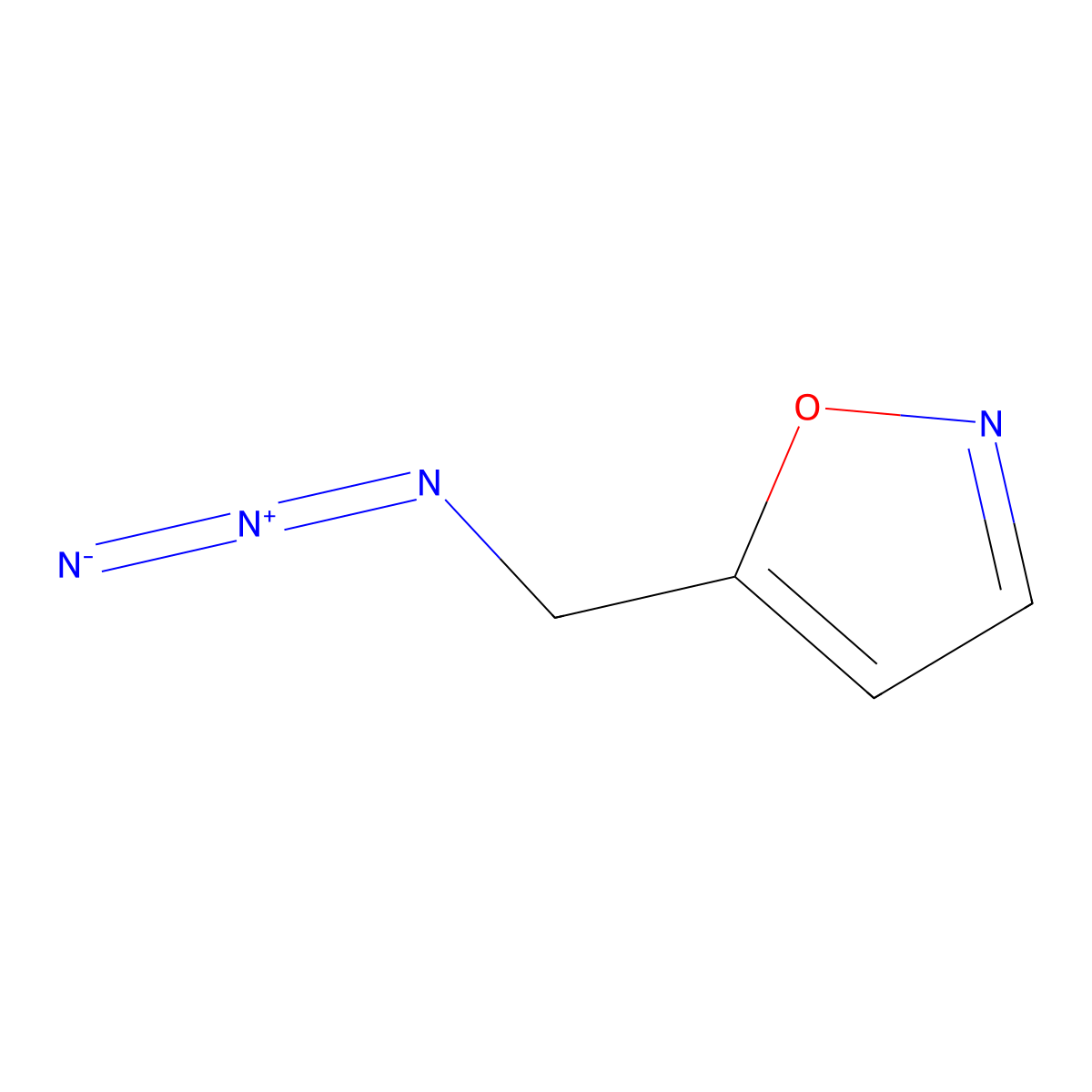 5-(Azidomethyl)-1,2-oxazole molecular structure, CAS 497947-78-1
