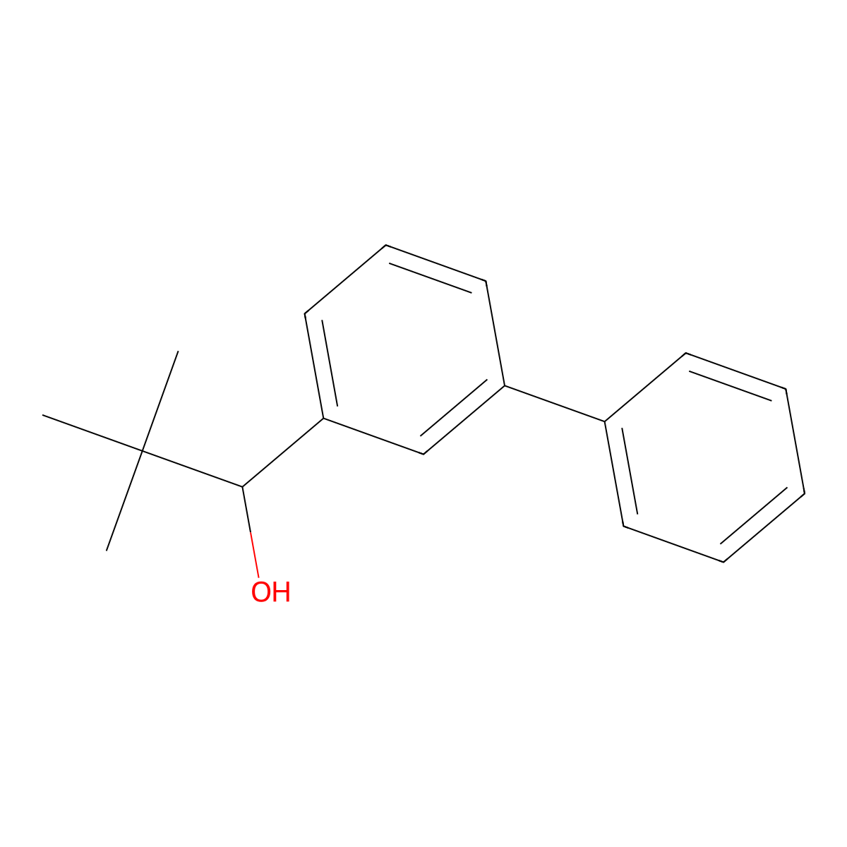 1-([1,1'-Biphenyl]-3-yl)-2,2-dimethylpropan-1-ol molecular structure, CAS 497948-00-2