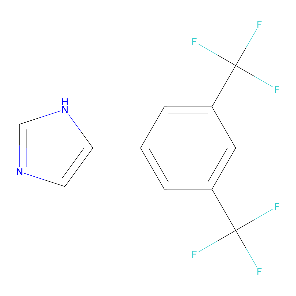 4-(3,5-Bis-trifluoromethylphenyl)-1h-imidazole molecular structure, CAS 497948-24-0