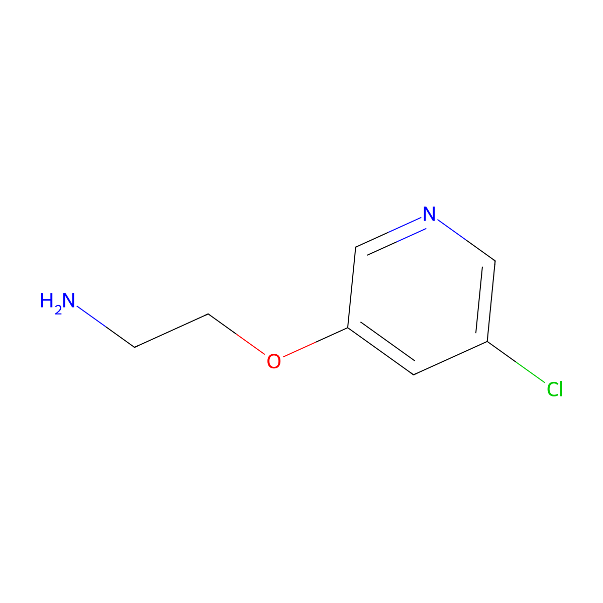 2-((5-Chloropyridin-3-yl)oxy)ethan-1-amine molecular structure, CAS 497949-30-1