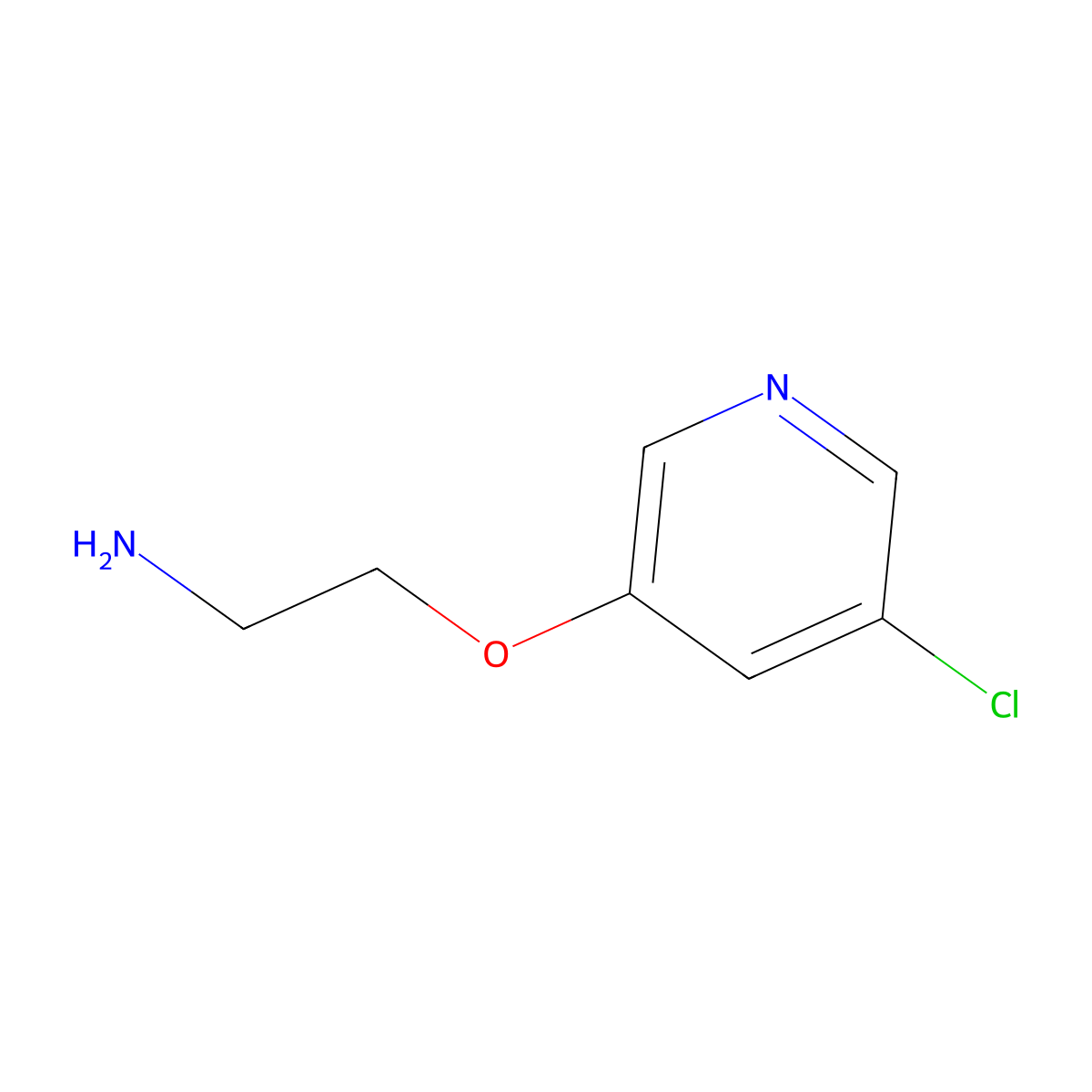 2-((5-Chloropyridin-3-yl)oxy)ethan-1-amine molecular structure, CAS 497949-30-1