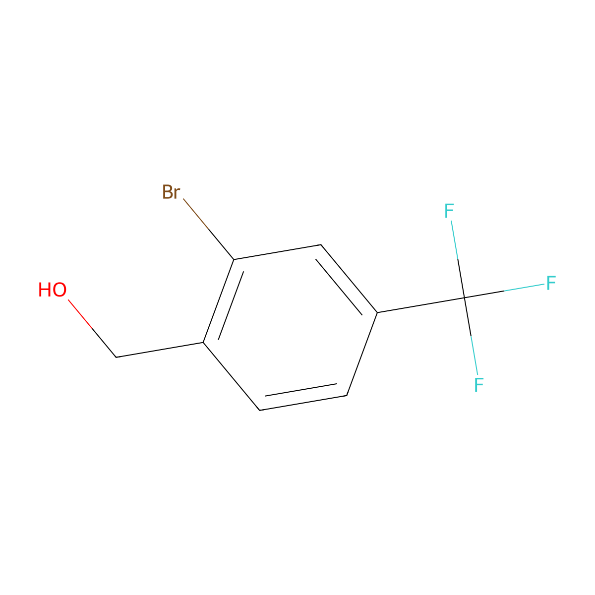 [2-Bromo-4-(trifluoromethyl)phenyl]methanol molecular structure, CAS 497959-33-8