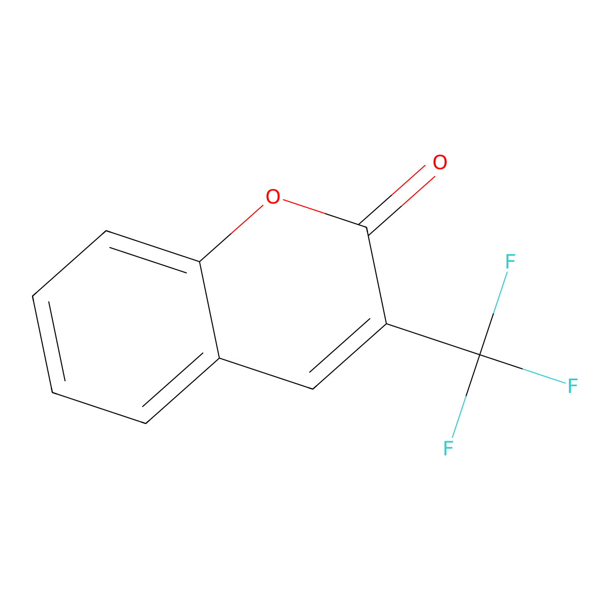 3-(Trifluoromethyl)chromen-2-one molecular structure, CAS 497959-34-9