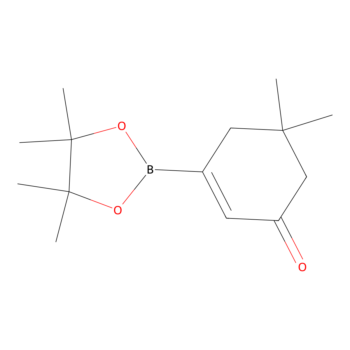 5,5-Dimethyl-3-(tetramethyl-1,3,2-dioxaborolan-2-yl)cyclohex-2-en-1-one molecular structure, CAS 497959-45-2
