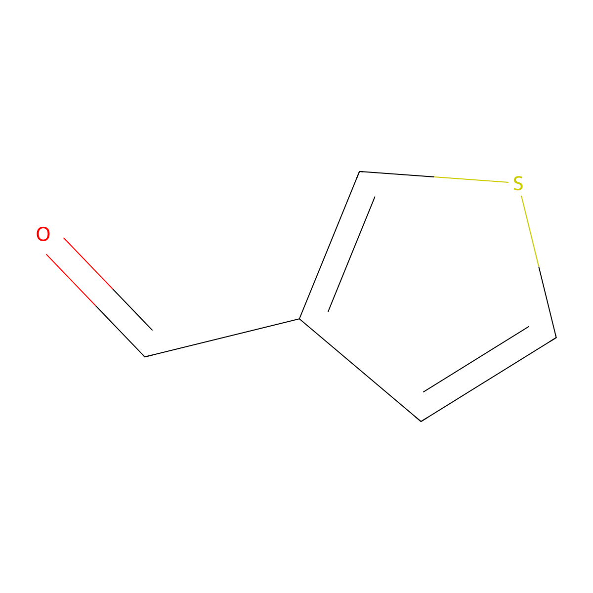 3-Thiophenecarboxaldehyde molecular structure, CAS 498-62-4