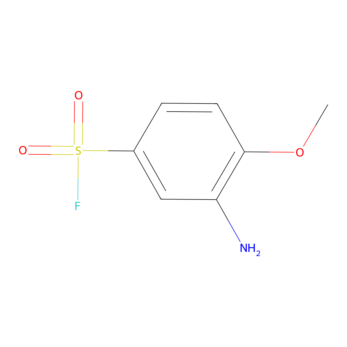 3-Amino-4-methoxyphenylsulphonyl fluoride molecular structure, CAS 498-74-8