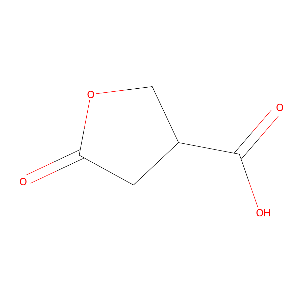 2-Oxooxolane-4-carboxylic acid molecular structure, CAS 498-89-5