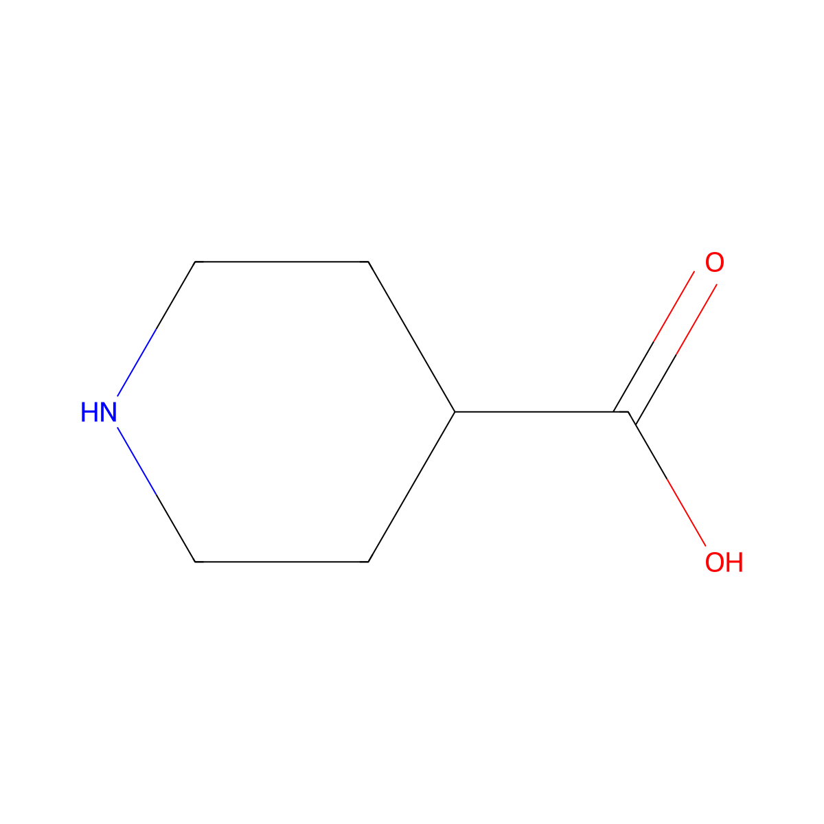4-Piperidinecarboxylic acid molecular structure, CAS 498-94-2